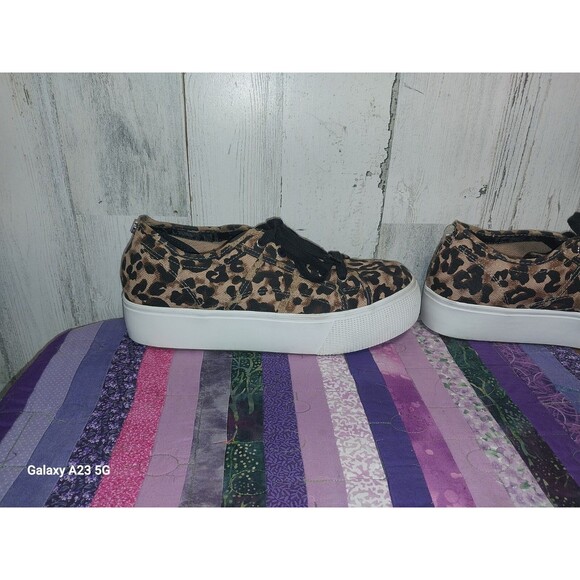 Steve Madden Cheetah Print Emmi Flatform Sneakers Size 10 - Picture 5 of 11